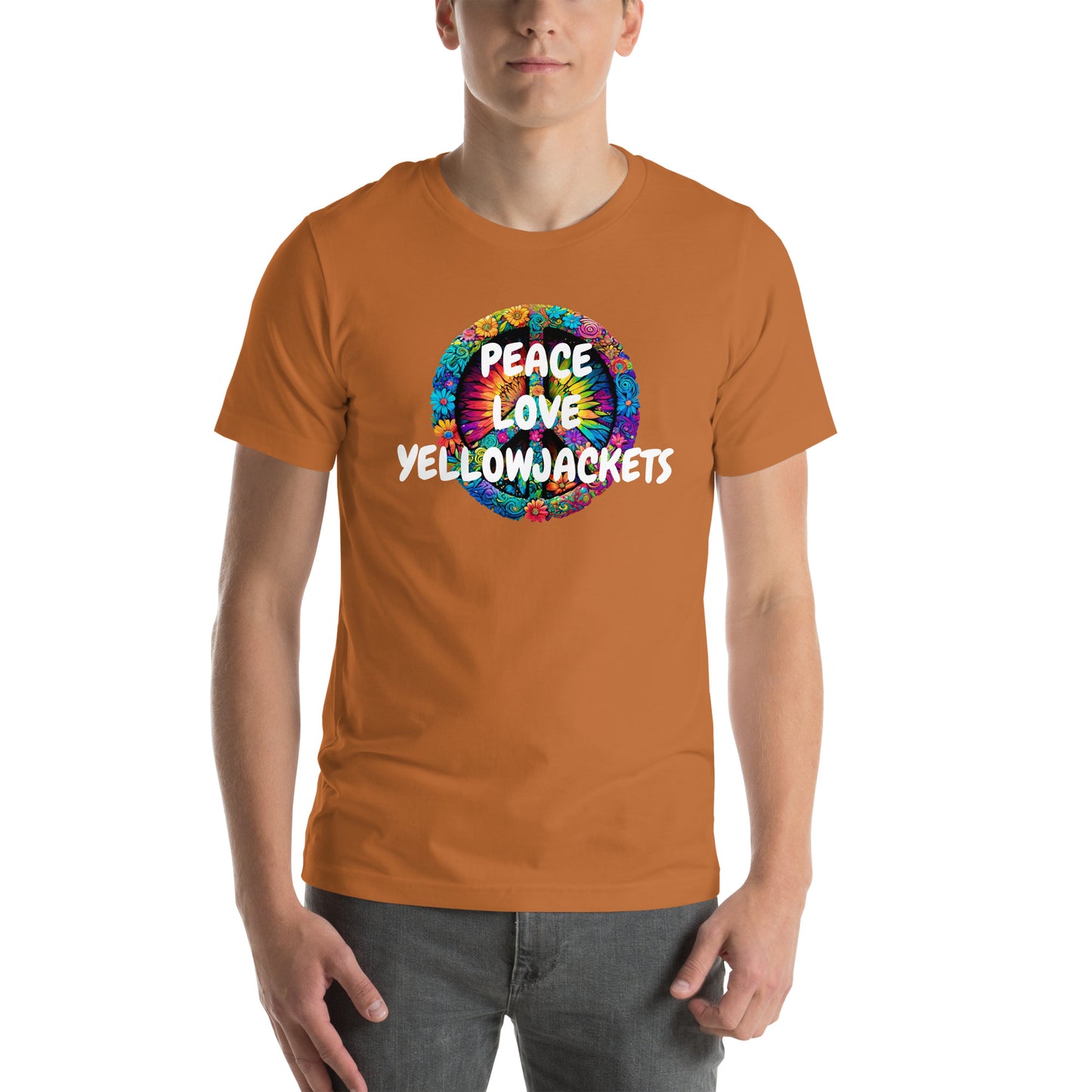 PEACE & LOVE YELLOWJACKETS Unisex t-shirt