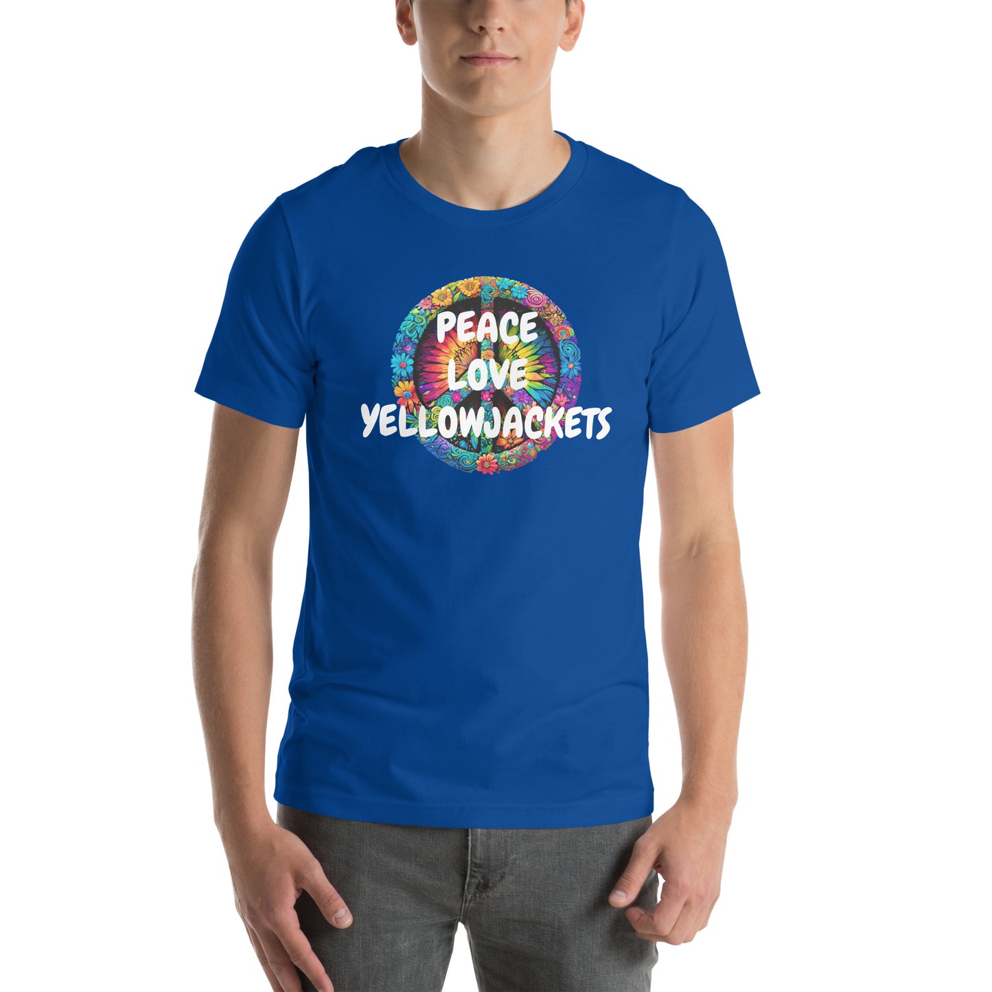 PEACE & LOVE YELLOWJACKETS Unisex t-shirt