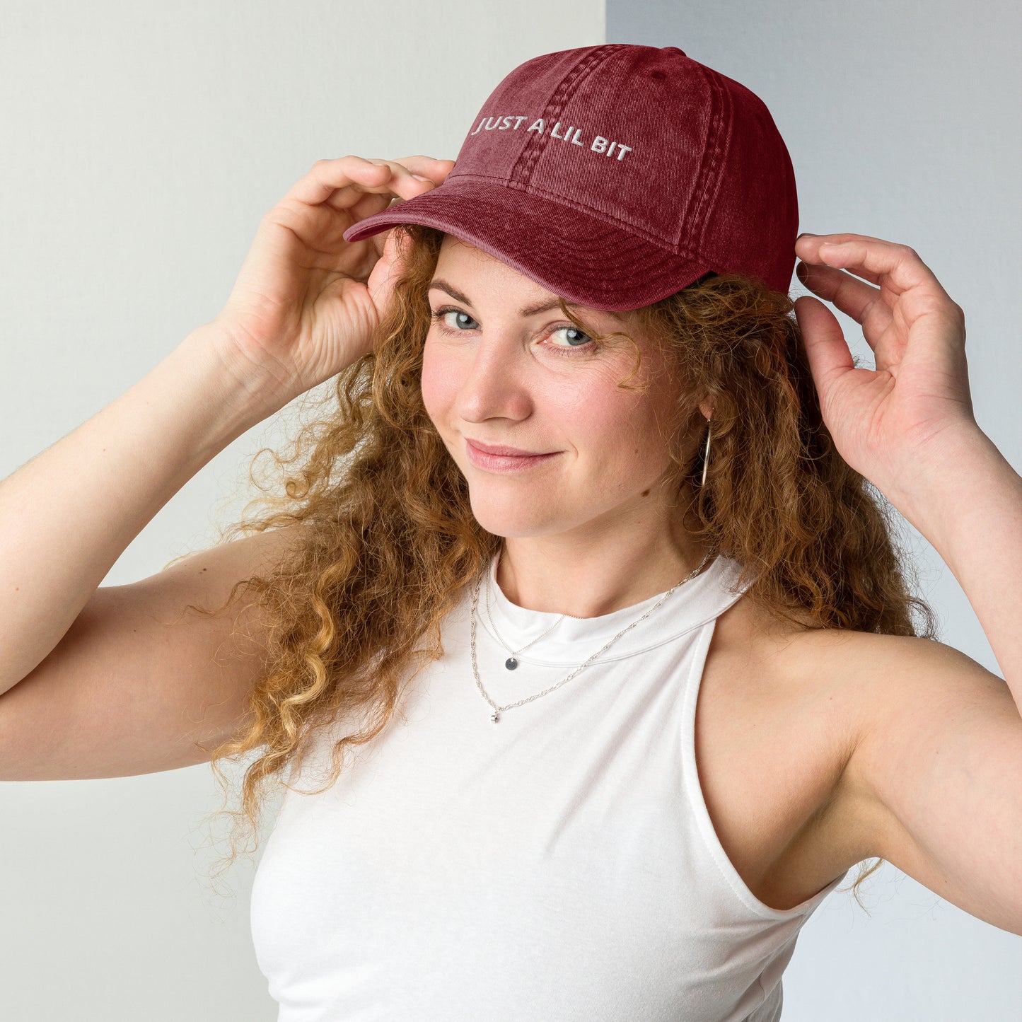JUST A LIL BIT Vintage Cotton Twill Cap