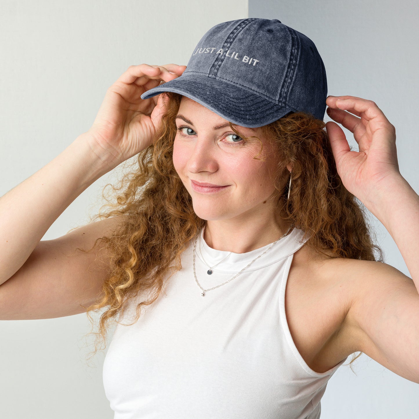JUST A LIL BIT Vintage Cotton Twill Cap