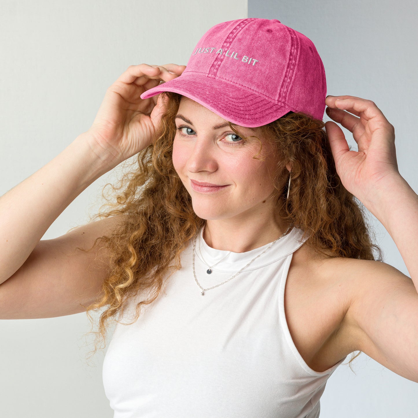 JUST A LIL BIT Vintage Cotton Twill Cap
