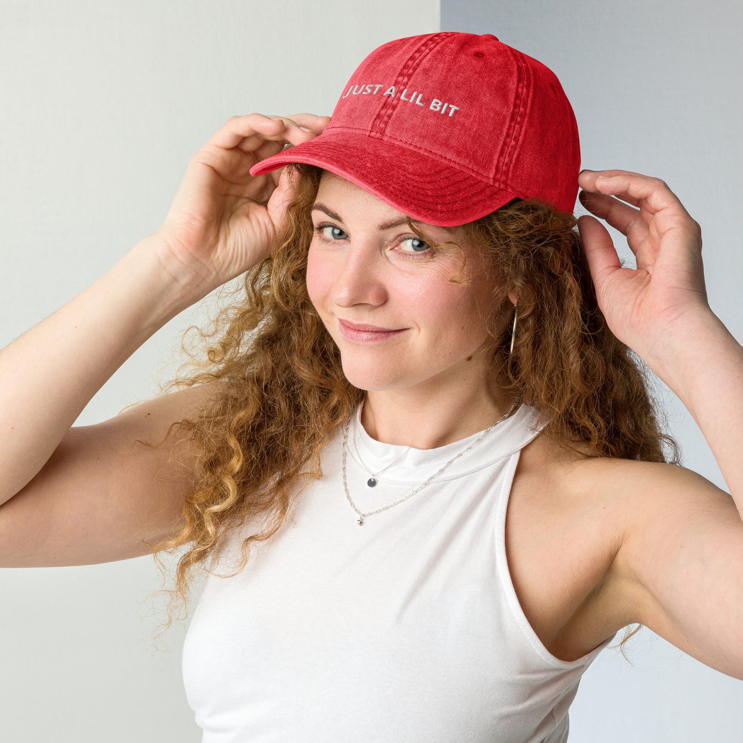 JUST A LIL BIT Vintage Cotton Twill Cap