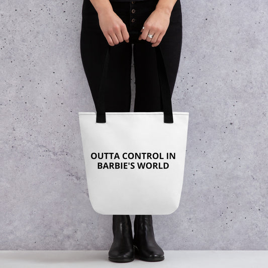 OUTTA CONTROL BARBIE WORLD  Tote bag