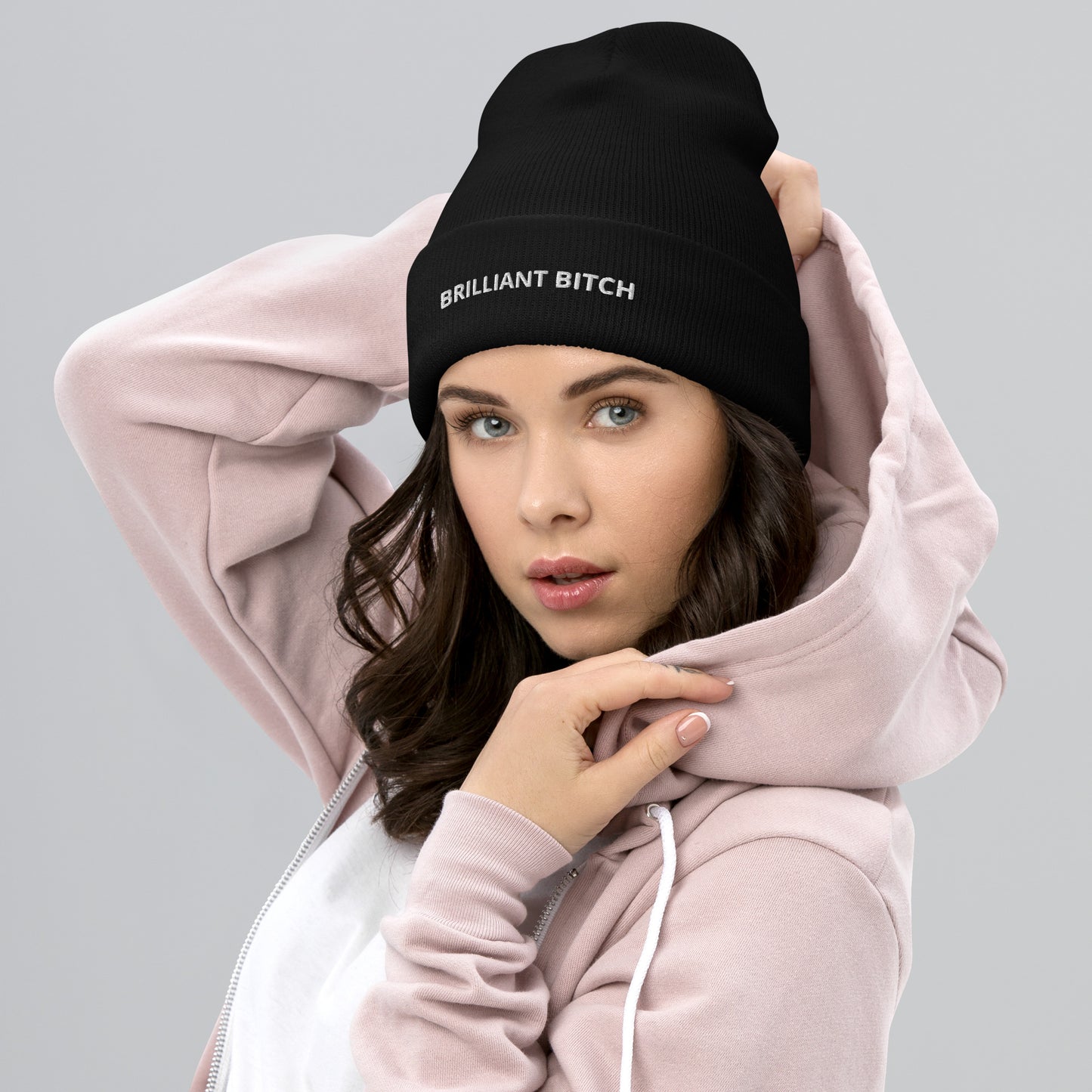 BRILLIANT BITCH  Cuffed Beanie