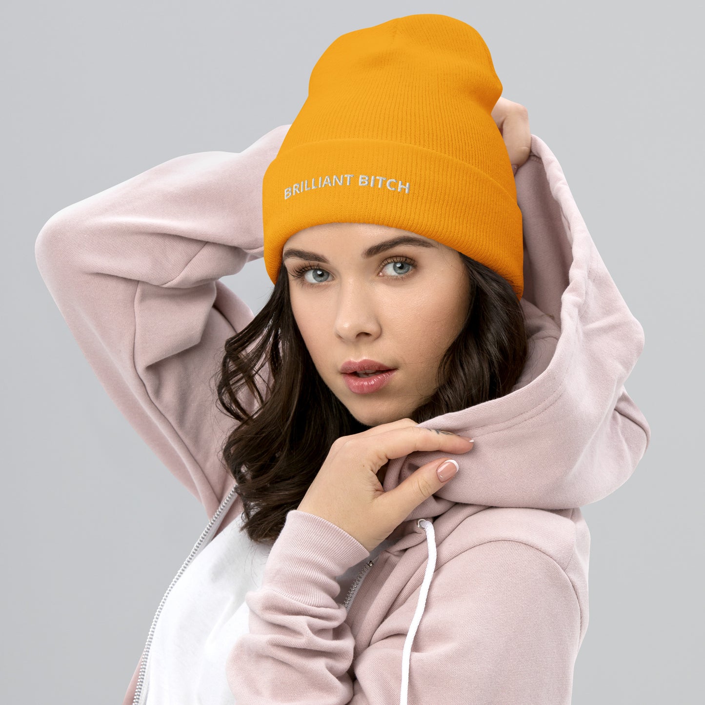 BRILLIANT BITCH  Cuffed Beanie