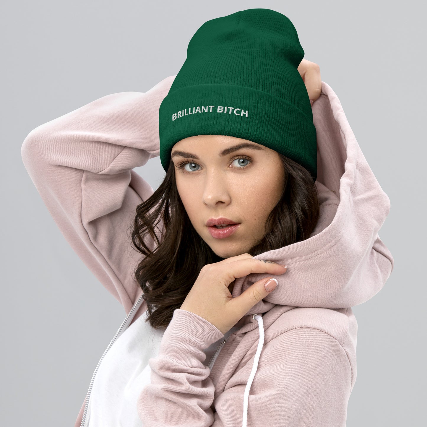 BRILLIANT BITCH  Cuffed Beanie