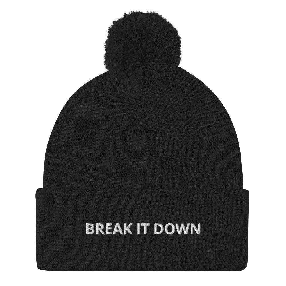 BREAK IT DOWN  Pom-Pom Beanie