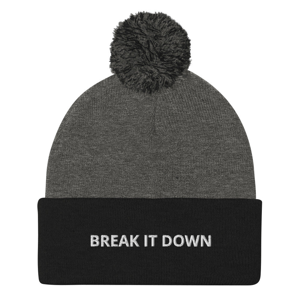 BREAK IT DOWN  Pom-Pom Beanie