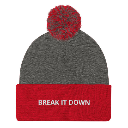 BREAK IT DOWN  Pom-Pom Beanie