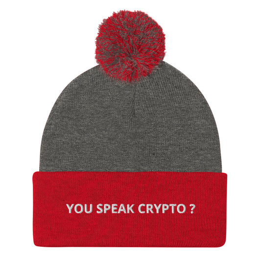 YOU SPEAK CRYPTO ? Pom-Pom Beanie