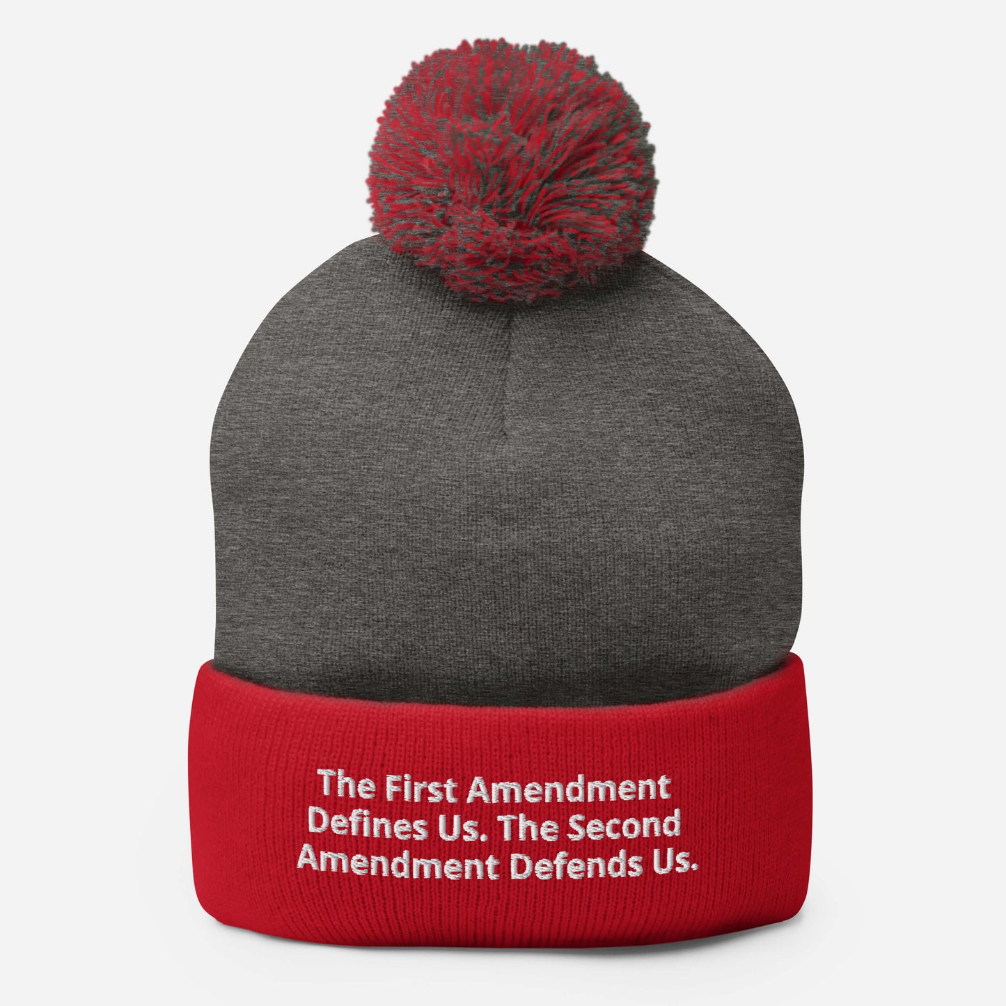 The First Amendment Defines Us. The Second Amendment Defends Us Pom-Pom Beanie