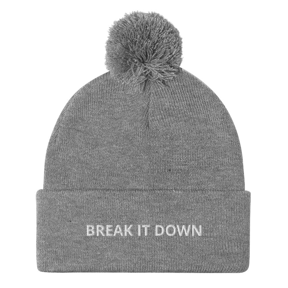 BREAK IT DOWN  Pom-Pom Beanie