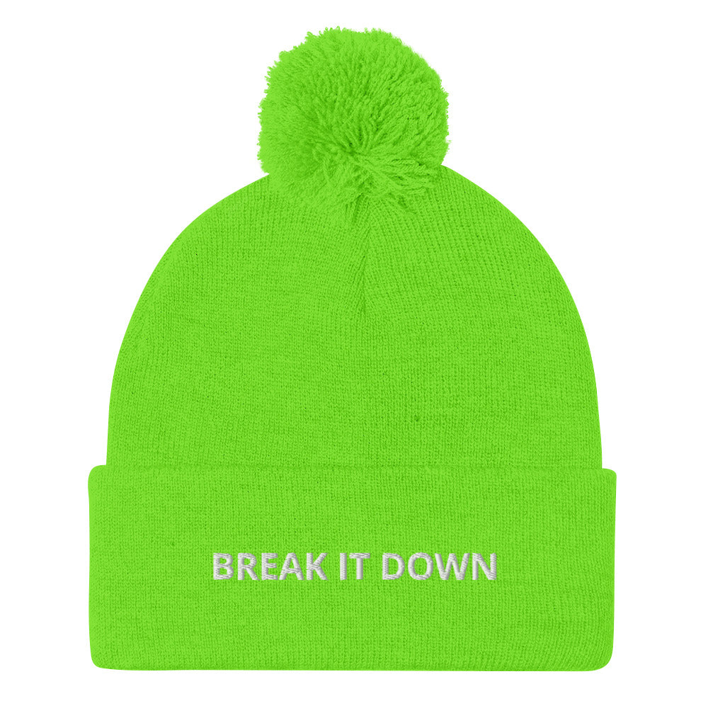 BREAK IT DOWN  Pom-Pom Beanie