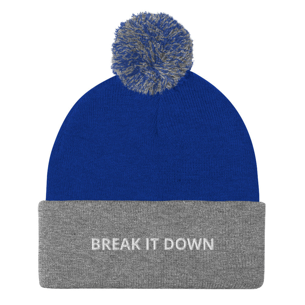 BREAK IT DOWN  Pom-Pom Beanie