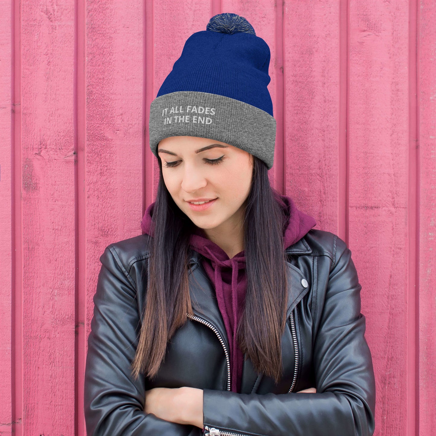 IT ALL FADES IN THE END Pom-Pom Beanie