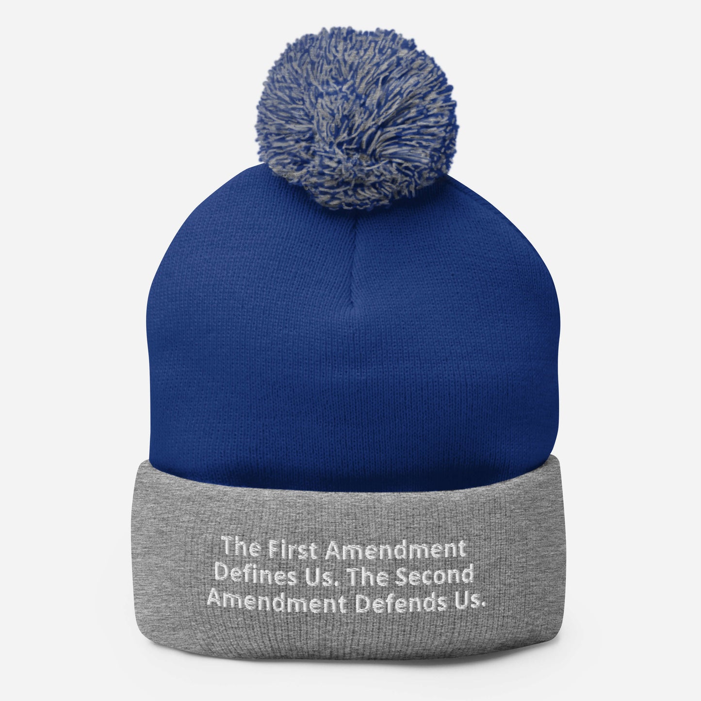 The First Amendment Defines Us. The Second Amendment Defends Us Pom-Pom Beanie