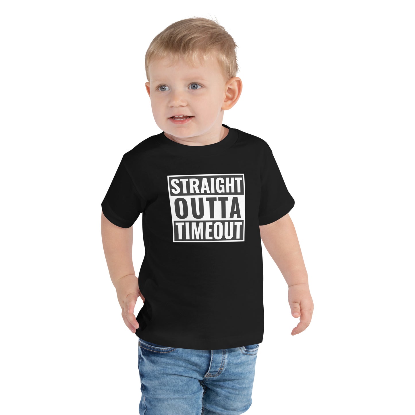 STRAIGHT OUTTA TIMEOUT Toddler Short Sleeve Tee