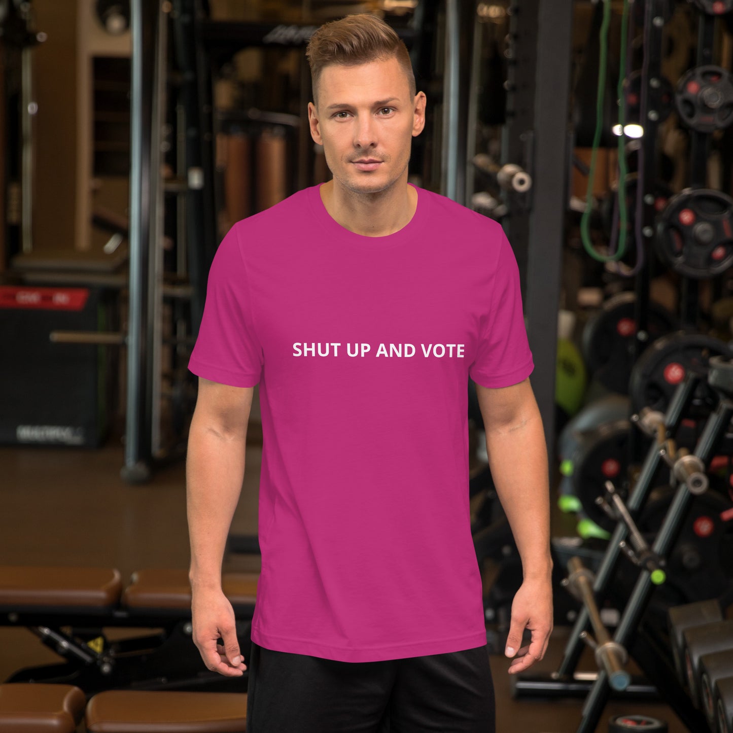 SHUT UP AND VOTE  Unisex t-shirt