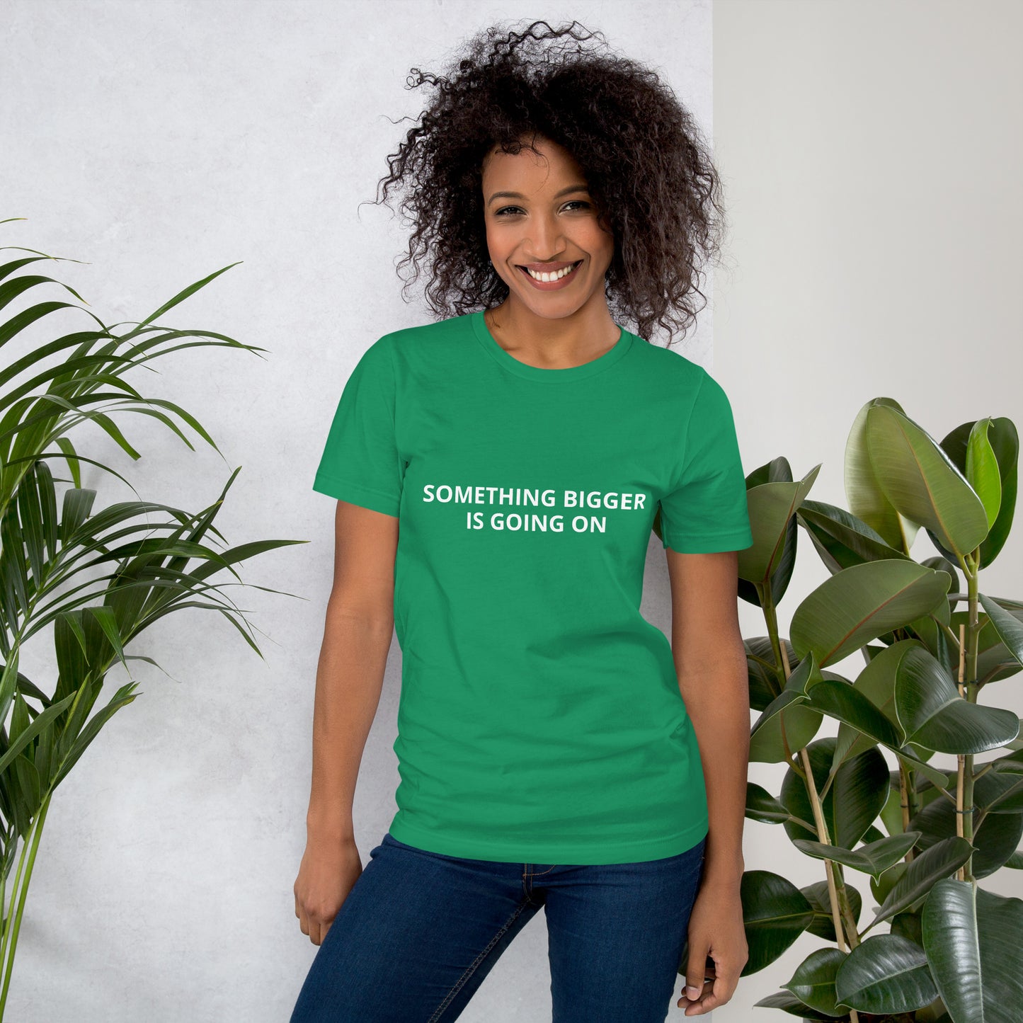 SOMETHING BIGGER IS GOING ON  Unisex t-shirt