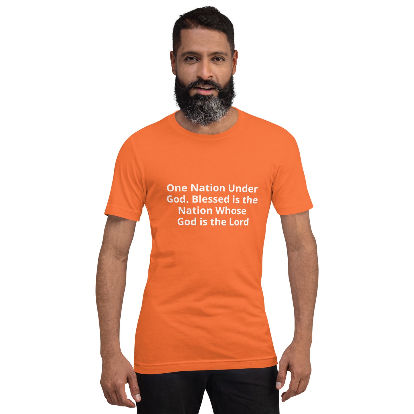 One Nation Under God. Blessed is the Nation Whose God is the Lord  Unisex t-shirt